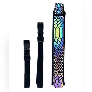 New Dragonfly Reflective Holster and Flower Print Rave Fan
